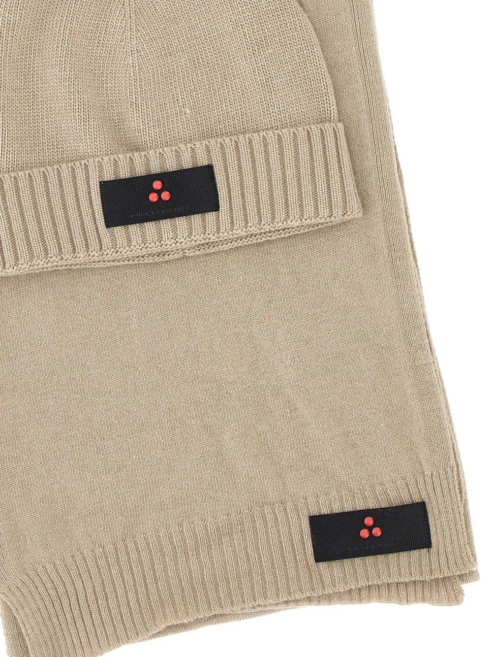 Peuterey Sjaal met logopatch Beige