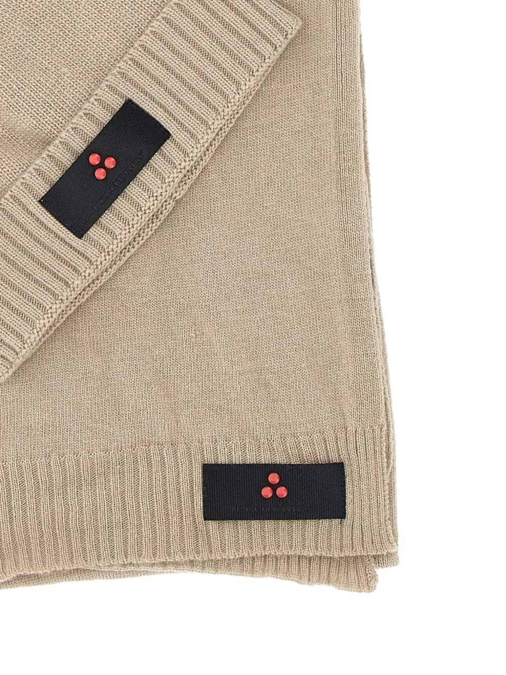 Peuterey Sjaal met logopatch Beige