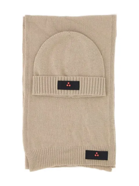 Peuterey logo-patch scarf set 