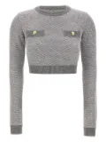 Elisabetta Franchi sequinned knitted sweater - Grey