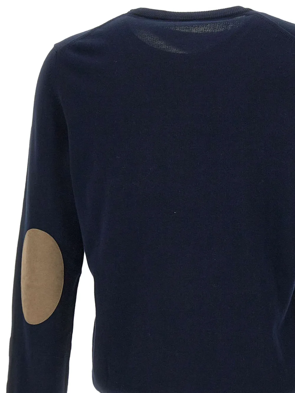 Kangra Cashmere Elbow Patch Sweater In Blue