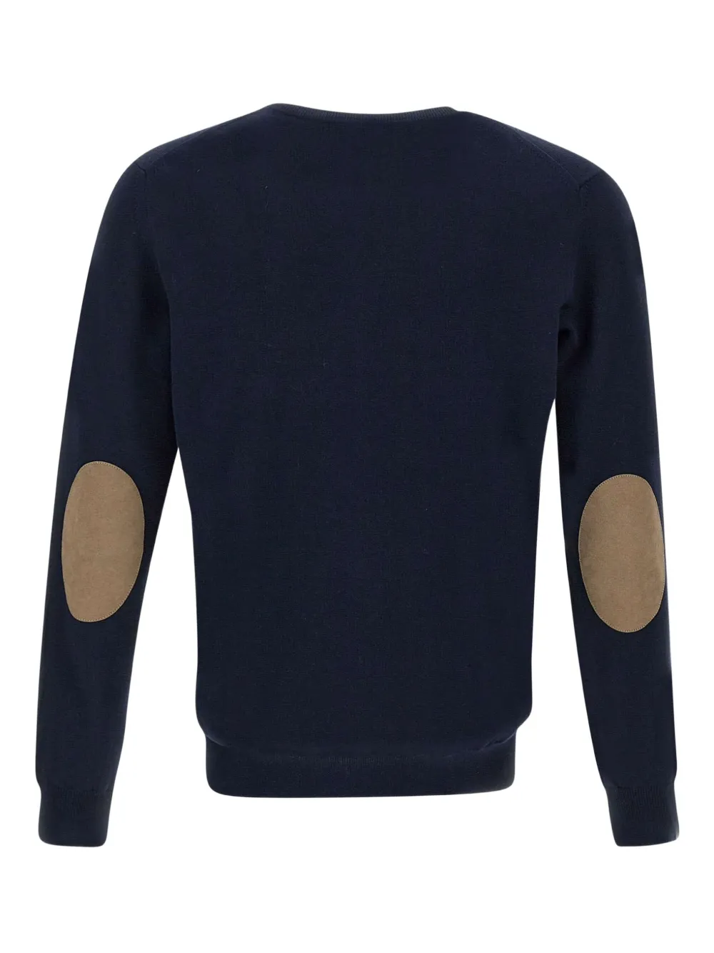 Kangra elbow patch sweater - Blauw