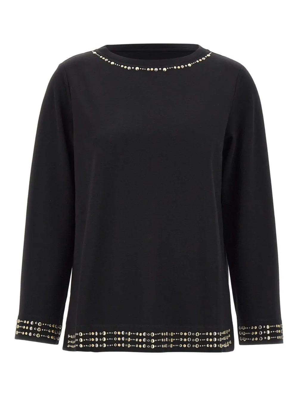ELENA MIRO` studded T-shirt | Black | Image 1
