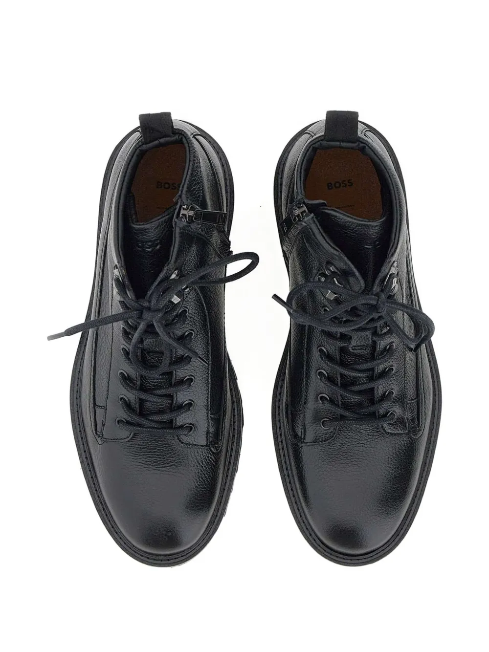 Hugo Boss Julyo Halb Leather Boots In Black