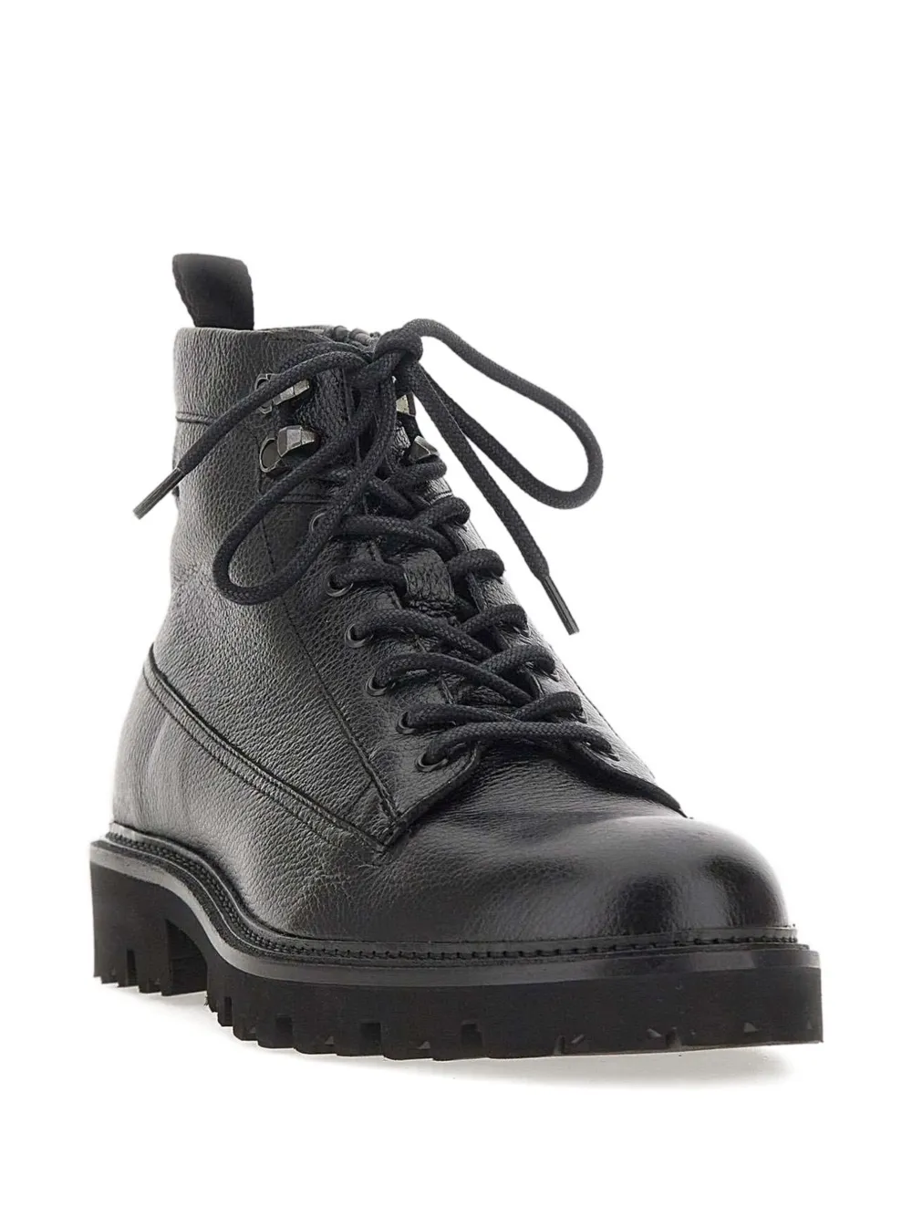 Hugo Boss Julyo Halb Leather Boots In Black