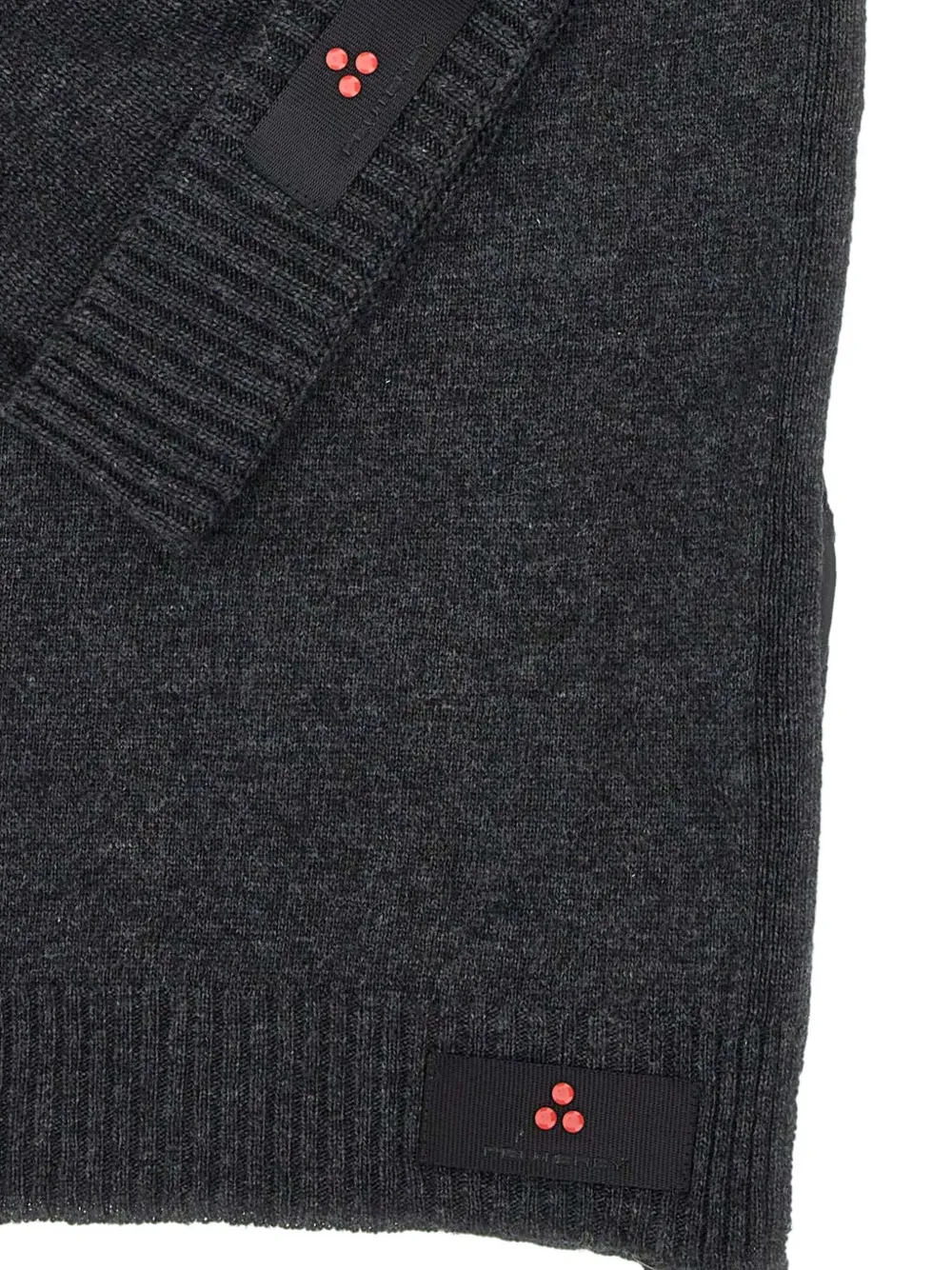 Peuterey Geribbelde sjaal met logo Grijs