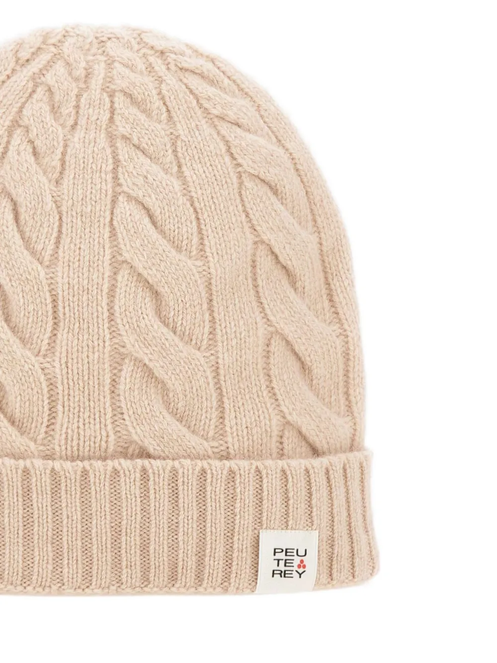Peuterey Annecy kabelgebreide muts Beige