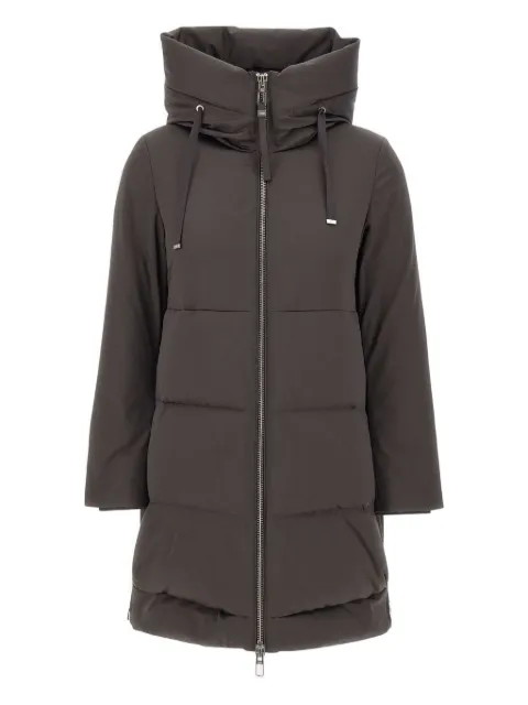 Duno hooded zip-fastening coat