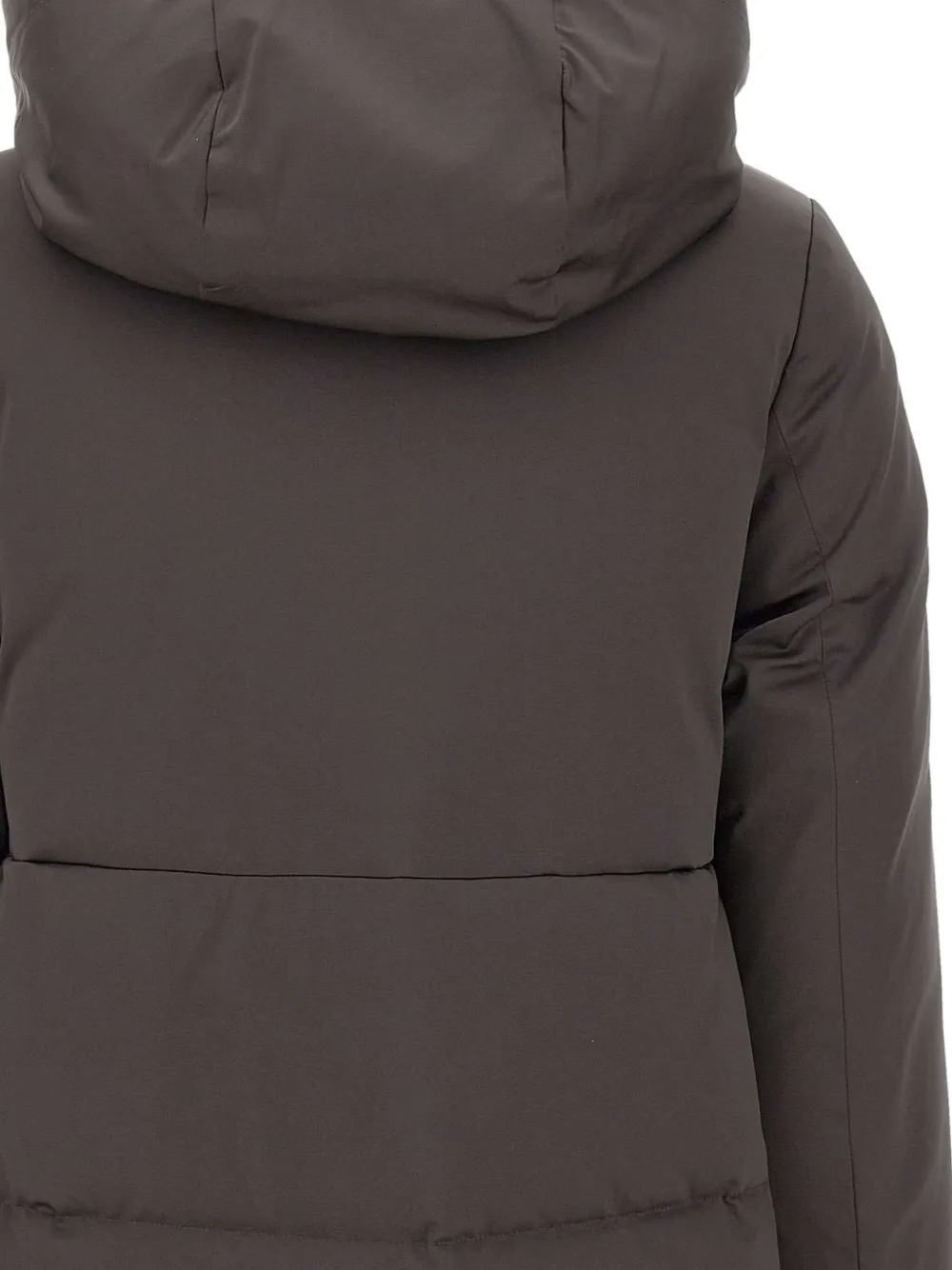 Duno Hooded Zip-fastening Coat In Brown