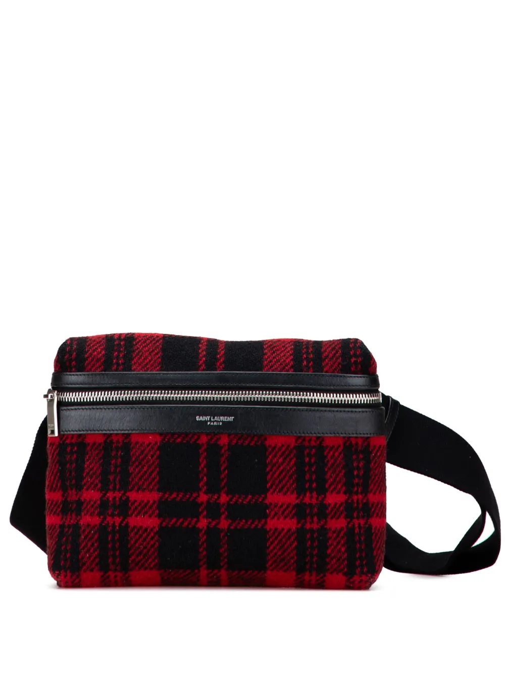 Saint Laurent Pre-Owned 2020 Wool Tartan City belt bag - レッド Saint Laurent Pre-Owned 2020 Wool Tartan City belt bag - レッド
