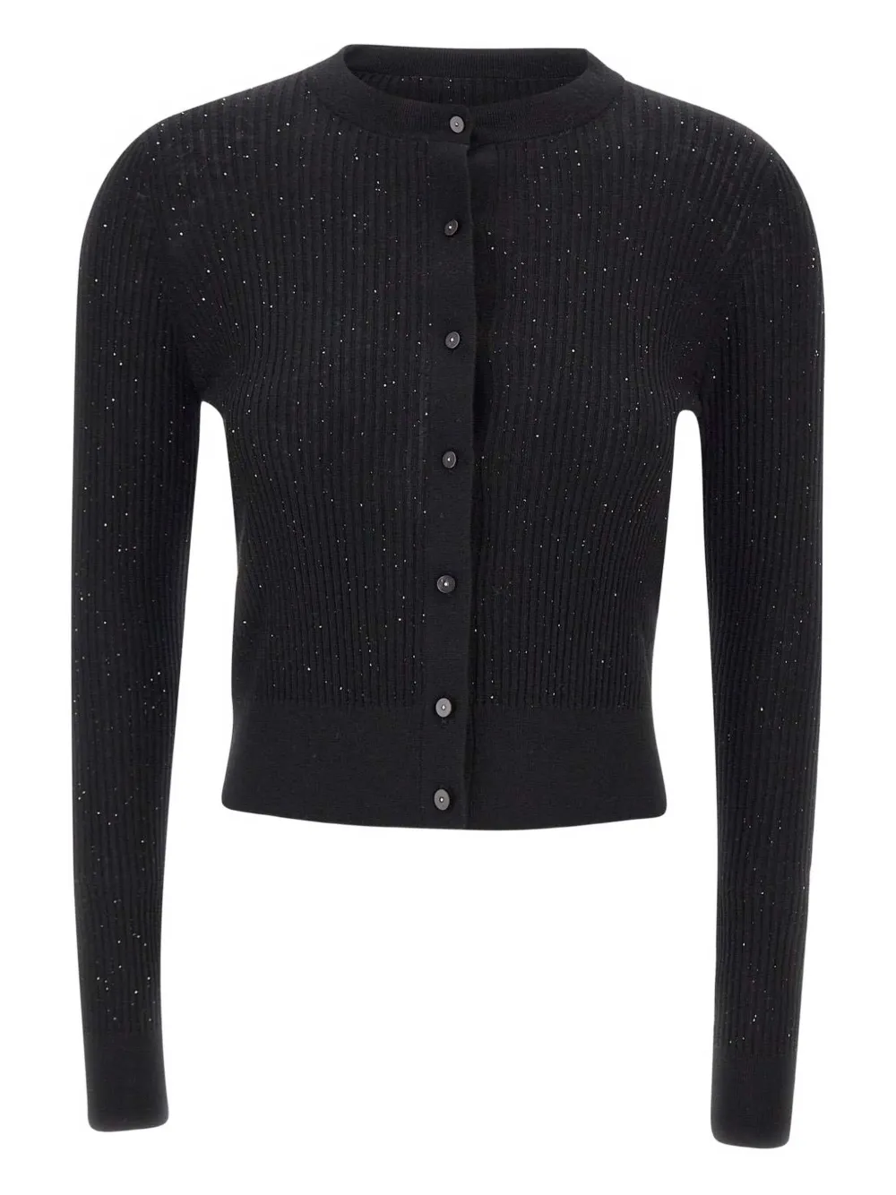 Max Mara sequin ribbed cardigan - ブラック Max Mara sequin ribbed cardigan - ブラック