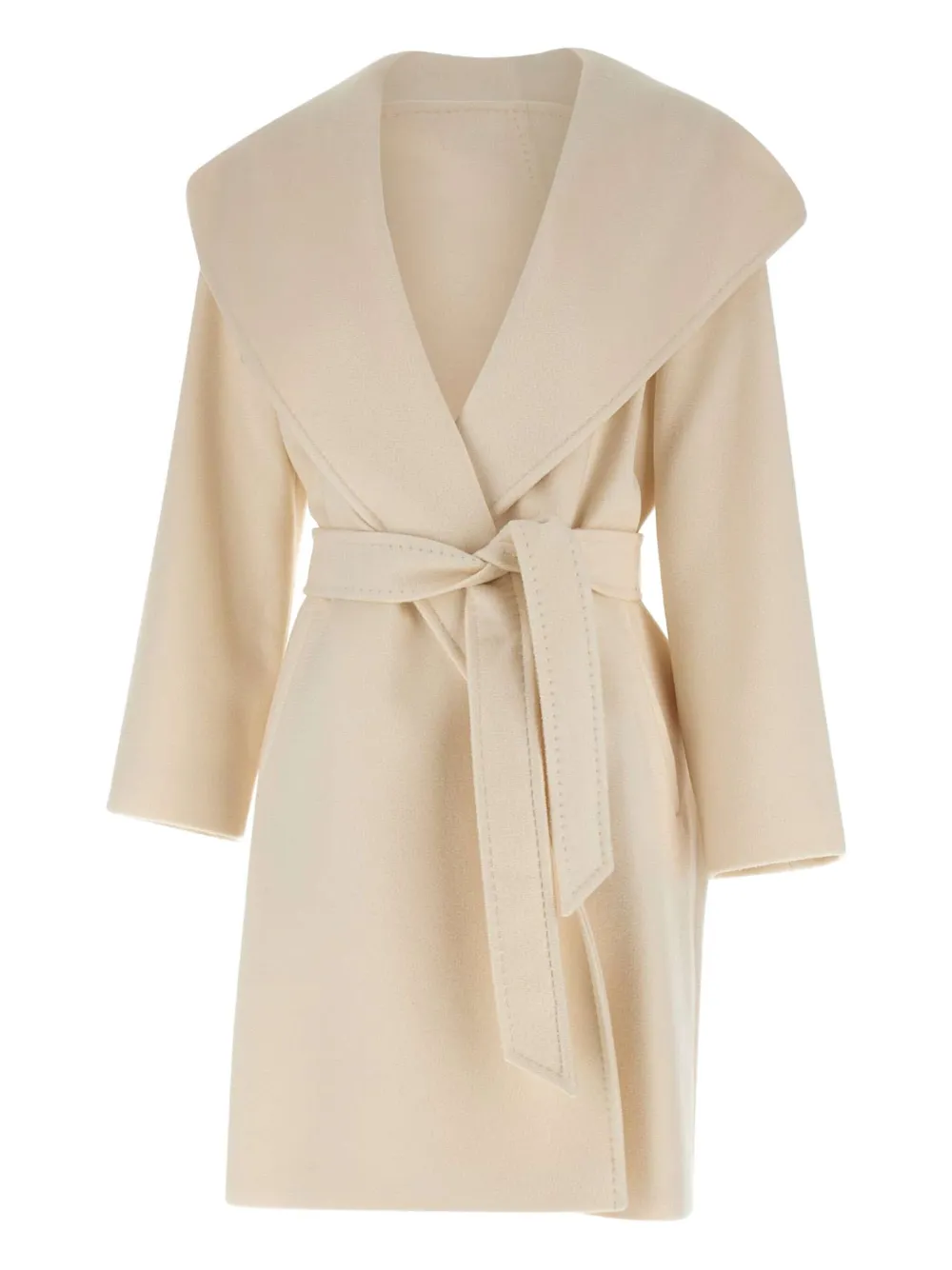 Max Mara hooded belted wool coat - ニュートラル Max Mara hooded belted wool coat - ニュートラル
