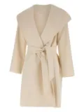 Max Mara hooded belted wool coat - Neutrals
