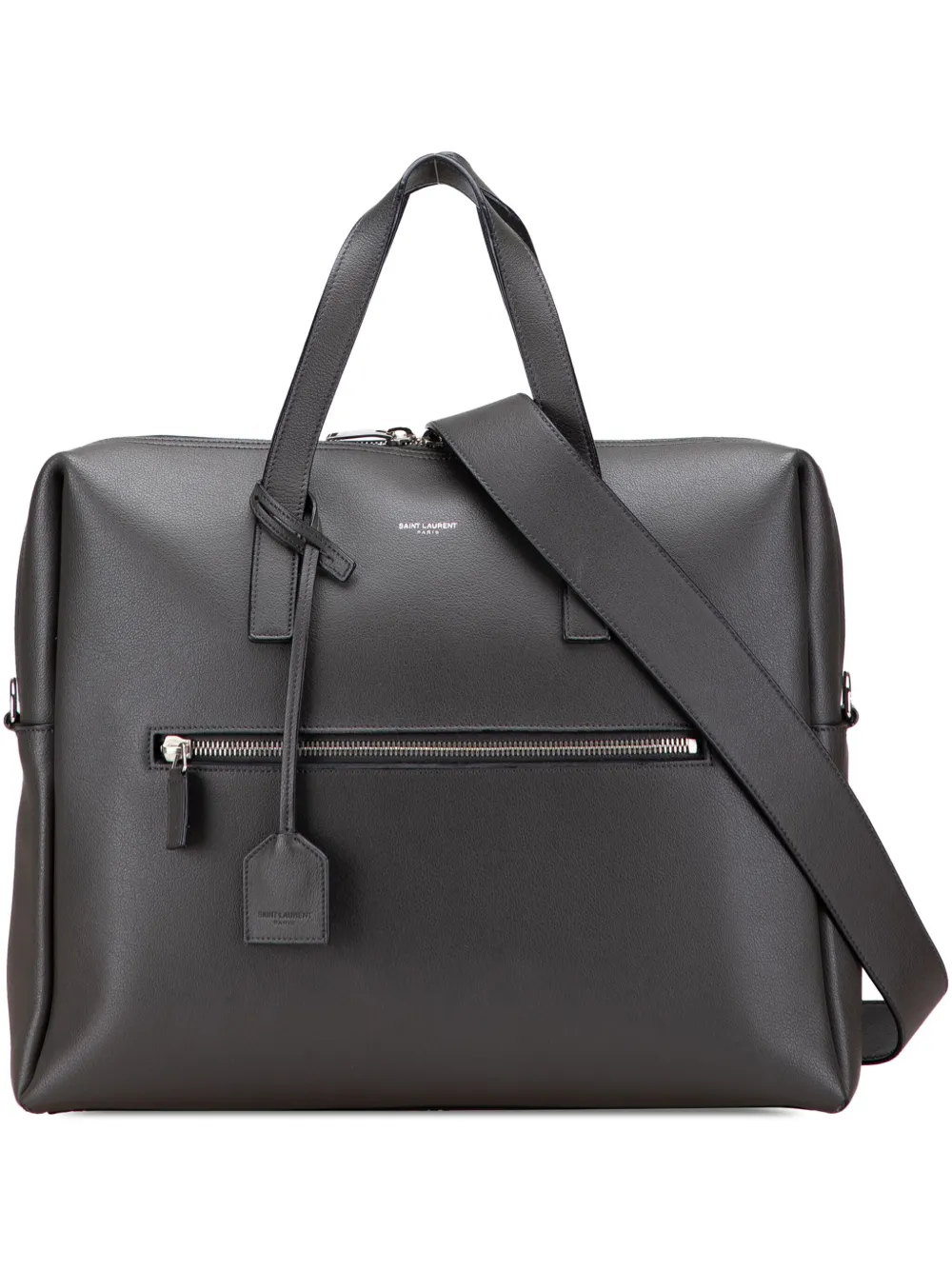 Saint Laurent Pre-Owned 2016 Leather Sac Briefcase business bag - グレー Saint Laurent Pre-Owned 2016 Leather Sac Briefcase business bag - グレー