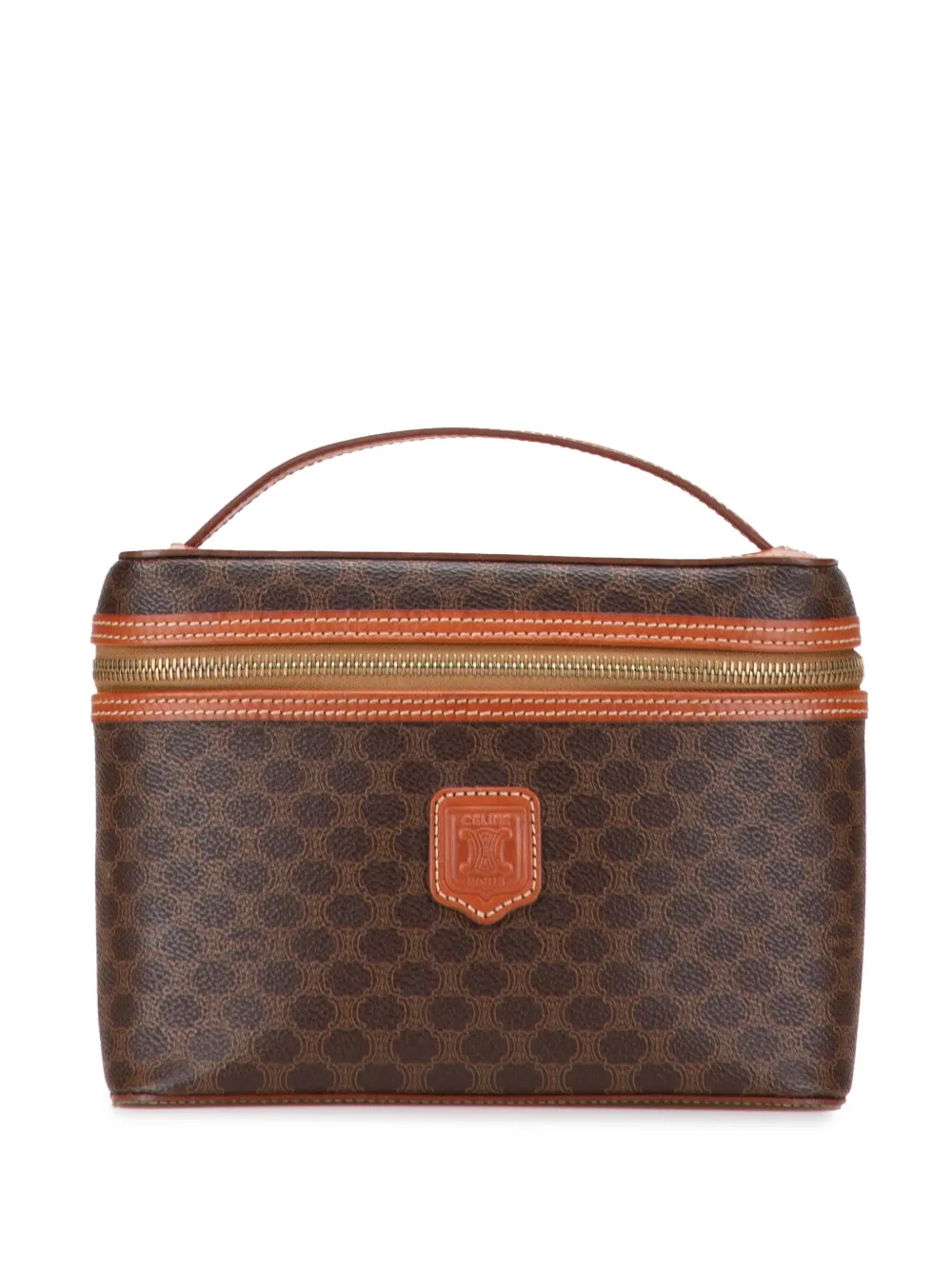 Celine Pre-Owned 1999 Macadam Coated Canvas vanity bag - ブラウン Celine Pre-Owned 1999 Macadam Coated Canvas vanity bag - ブラウン