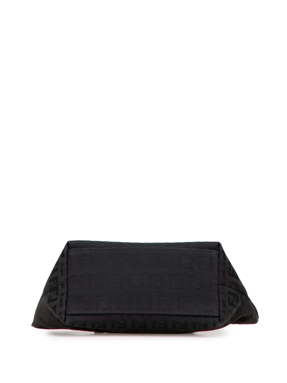 Pre-owned Fendi 2010-2025 Mini Zucchino Canvas Handbag In Black