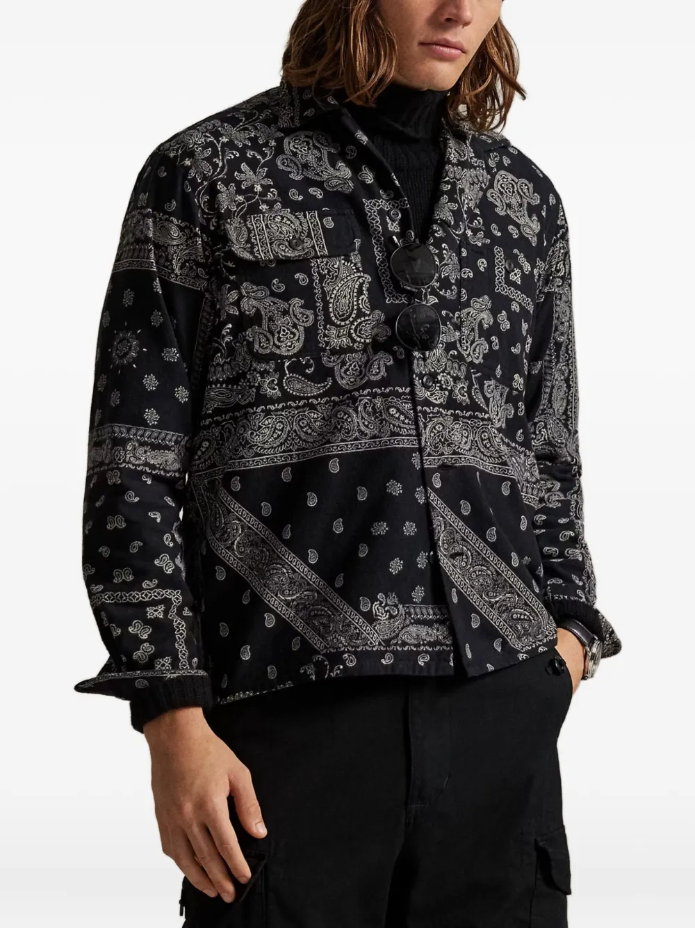 Polo Ralph Lauren Overhemd met zak Zwart