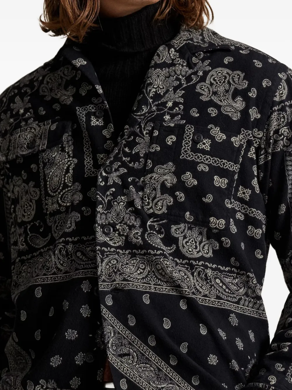 Polo Ralph Lauren Overhemd met zak Zwart