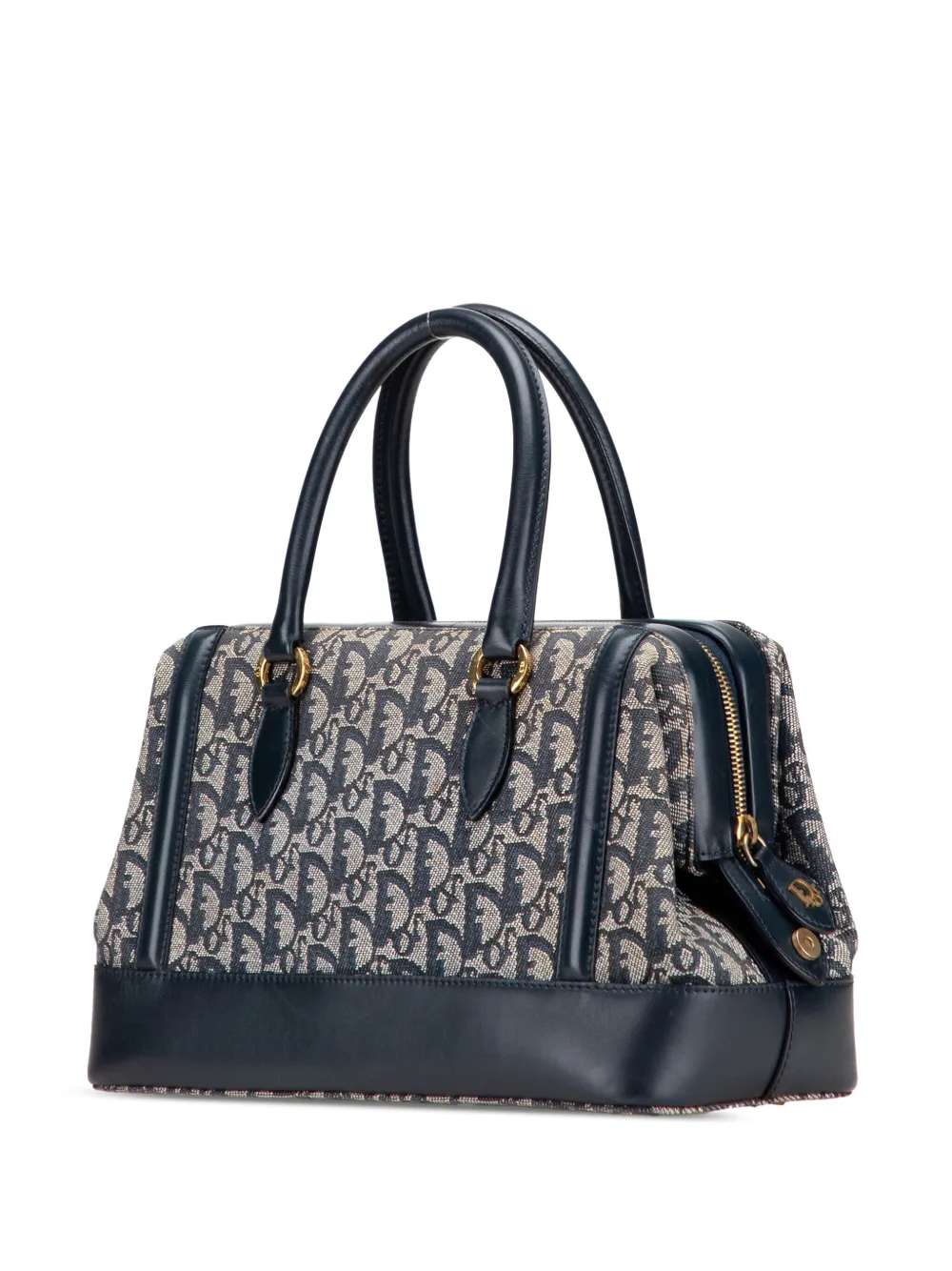 Pre-owned Dior 2002 Issimo Trotter Canvas Doctors Bag Boston Bag In Blue