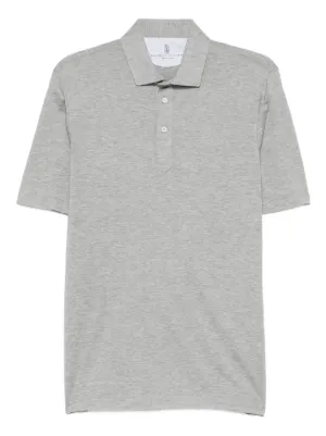 BRUNELLO CUCINELLI ブルネロ　ポロシャツ グレー/ホワイト Brunello Cucinelli ポロシャツ | グレー | FARFETCH JP