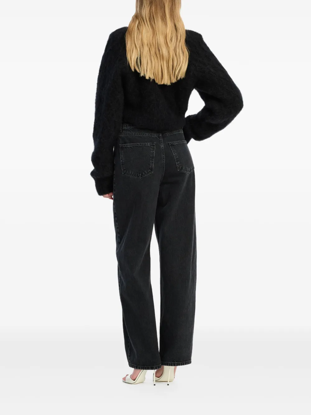 Rotate Birger Christensen V-neck Cardigan In Black