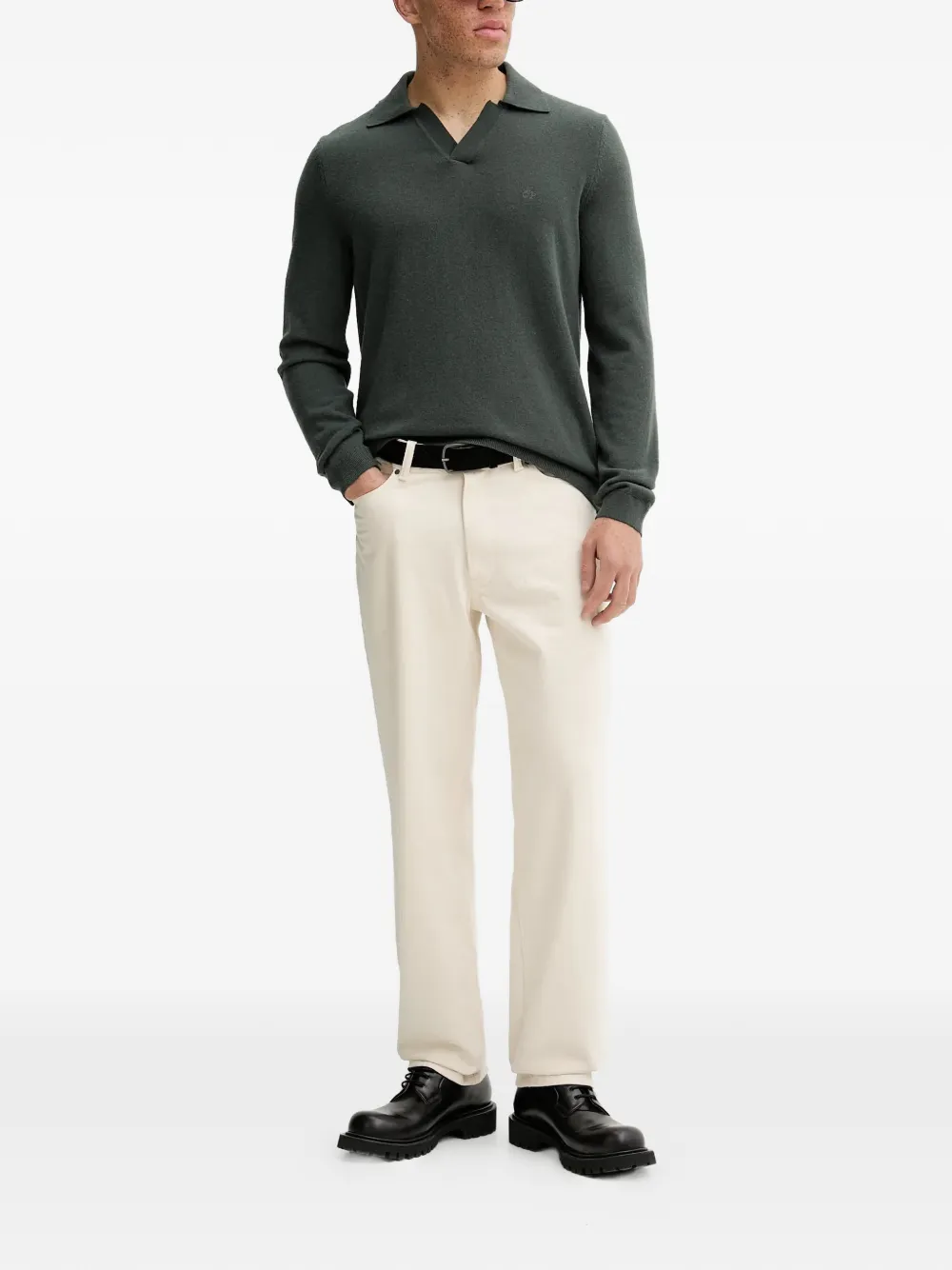 Marc O'Polo V-neck logo sweater | Knitted Sweaters | Image 2