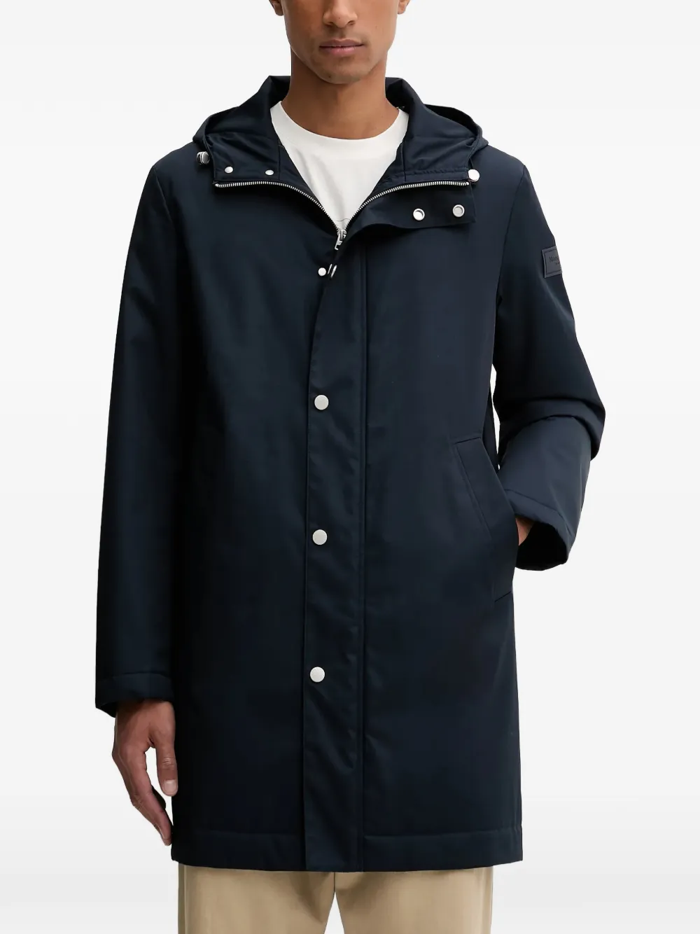 Marc O'Polo hooded button coat | Blue | Image 1