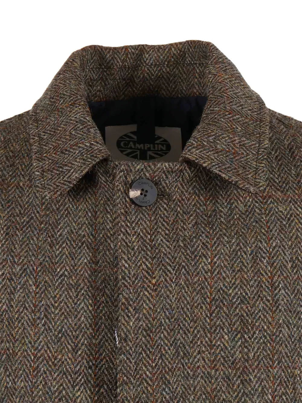 Camplin Jas met visgraatpatroon Bruin