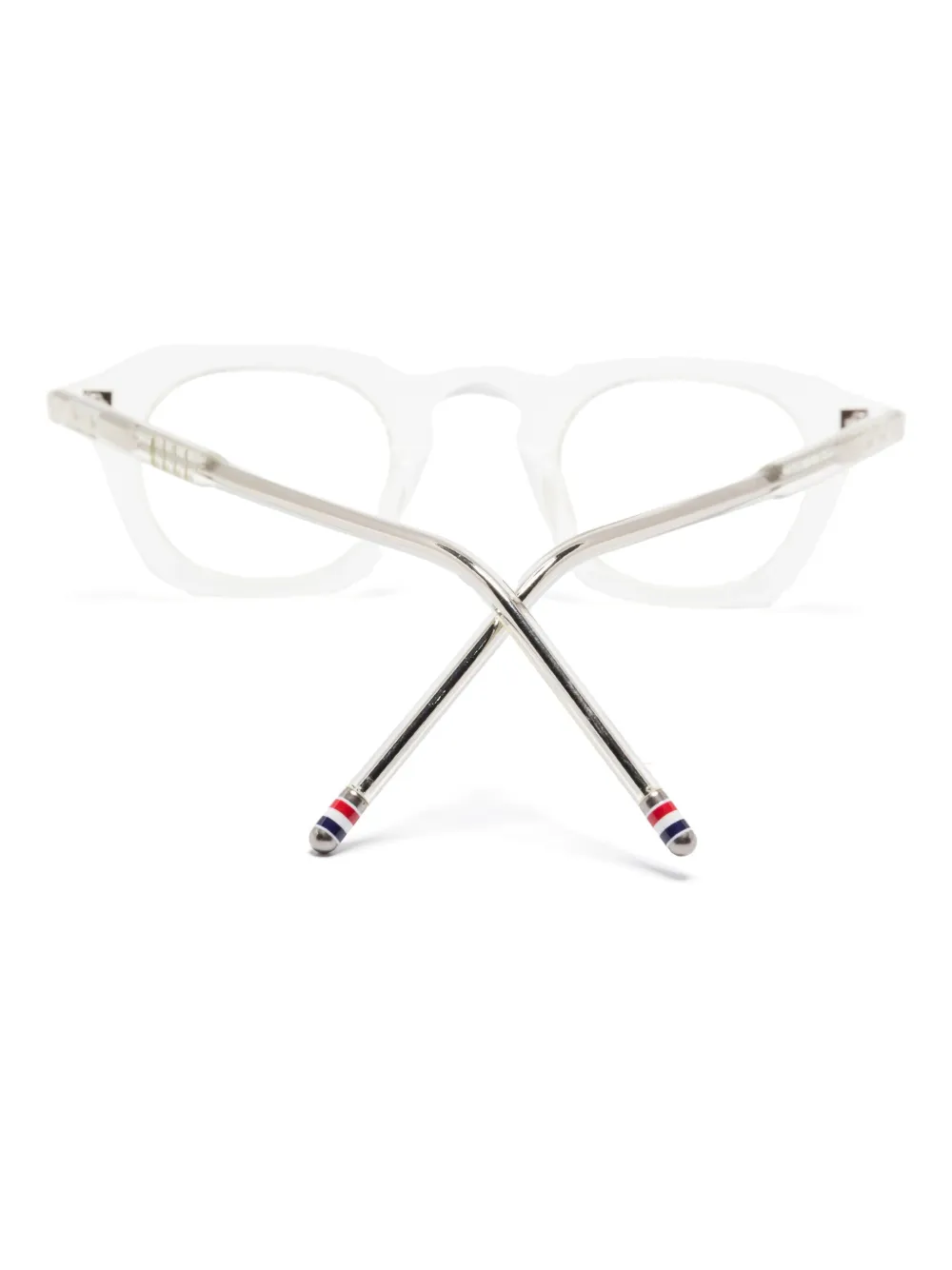 Thom Browne Eyewear Bril met doorzichtig montuur Beige