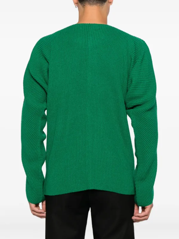 Comme Des Garçons Shirt ribbed-knit Jumper | Green | FARFETCH AO