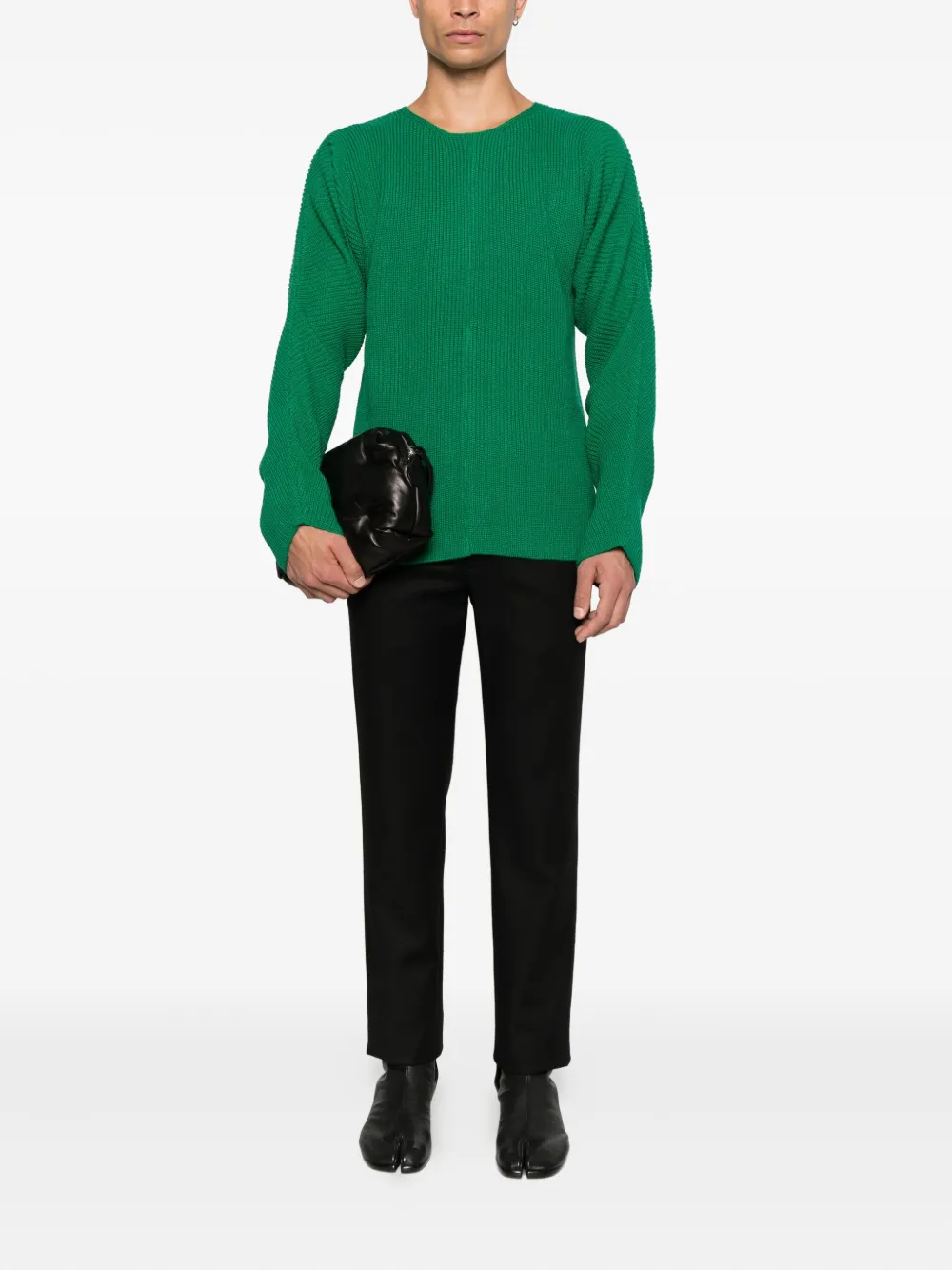 Comme Des Garçons Shirt ribbed-knit jumper - Groen