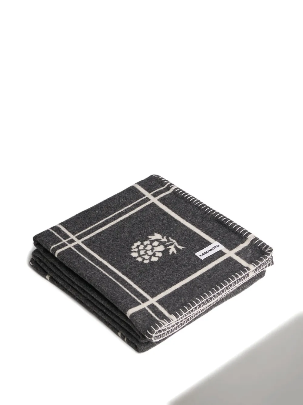 Lagomoro Joni Floral-print Blanket (200cm X 140cm) In Black
