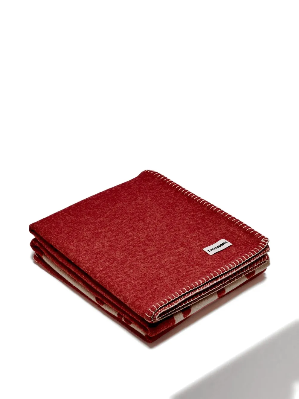 Lagomoro Stitched Graphic Pascal Blanket In Red