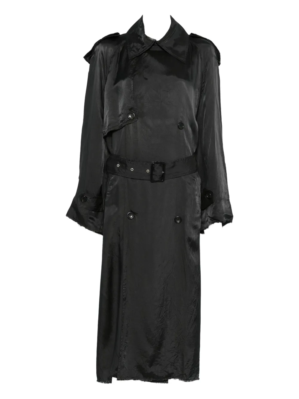 FEDERICO CINA belted double-breasted coat | Black | Image 1