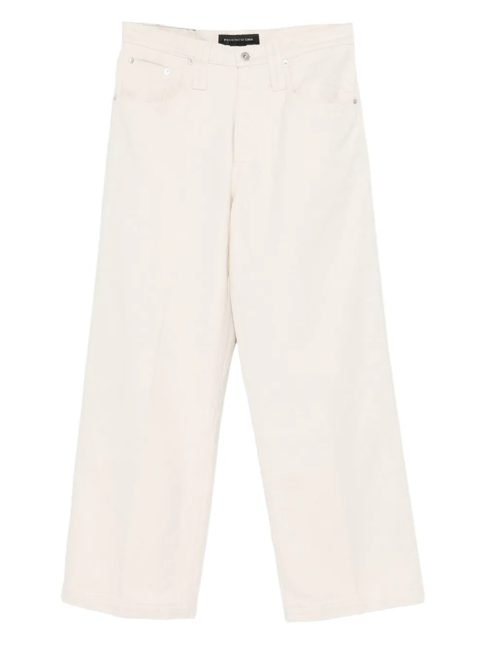 FEDERICO CINA grape-print jeans | Neutrals | Image 1