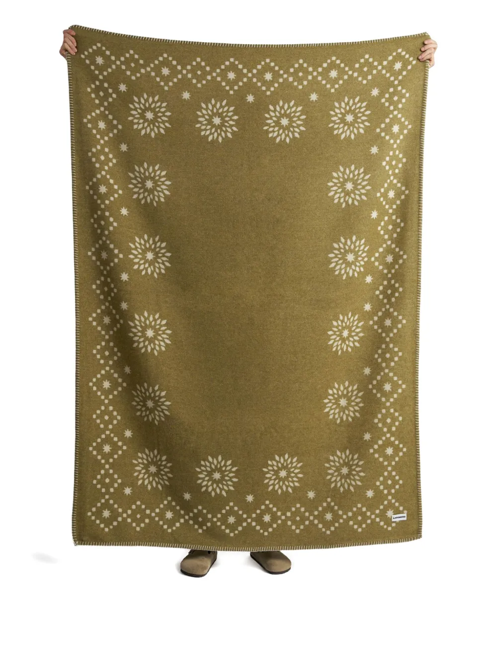Lagomoro Olivia Jacquard Blanket (200cm X 140cm) In Green