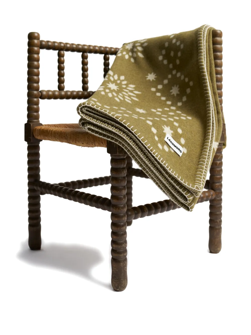 Lagomoro Olivia Jacquard Blanket (200cm X 140cm) In Green