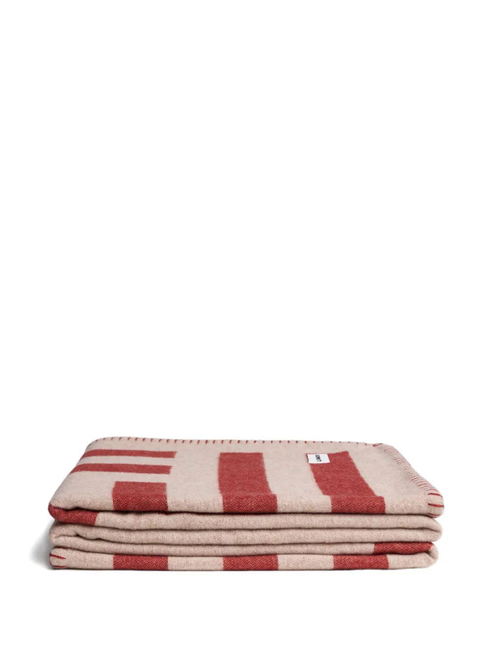 Lagomoro Ricci Striped Blanket (200cm X 140cm) In Red