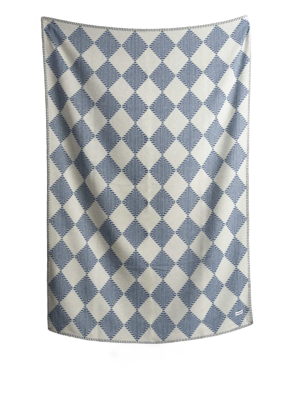 Lagomoro ARGYLE patterned blanket (200cm x 140cm) | Neutrals | Image 1
