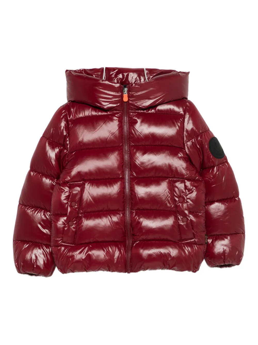 Save The Duck Hooded Padded Jacket In Red