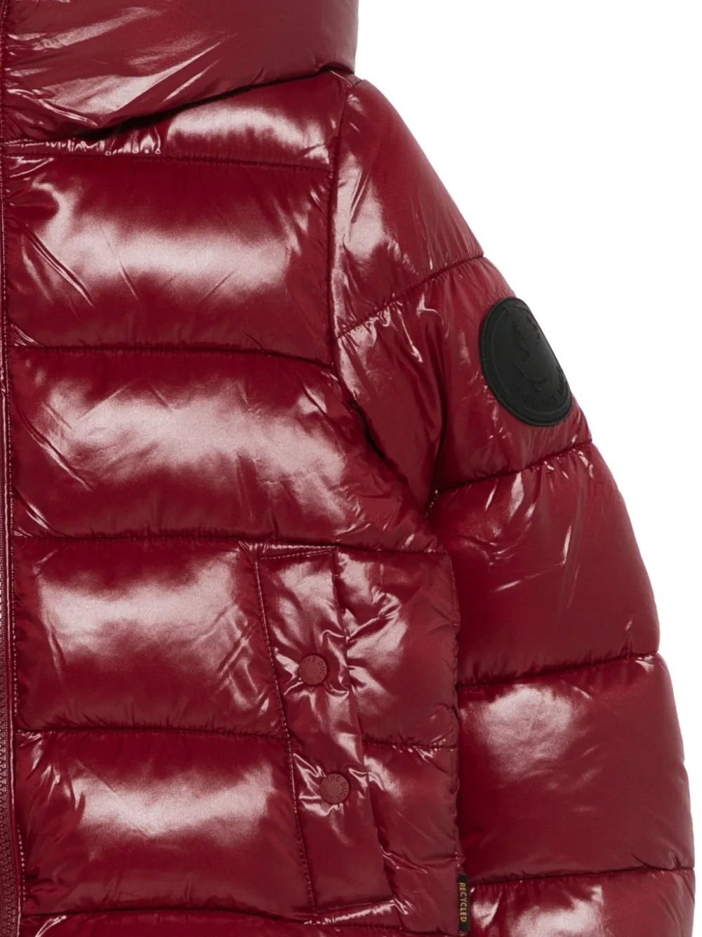 Save The Duck Hooded Padded Jacket In Red