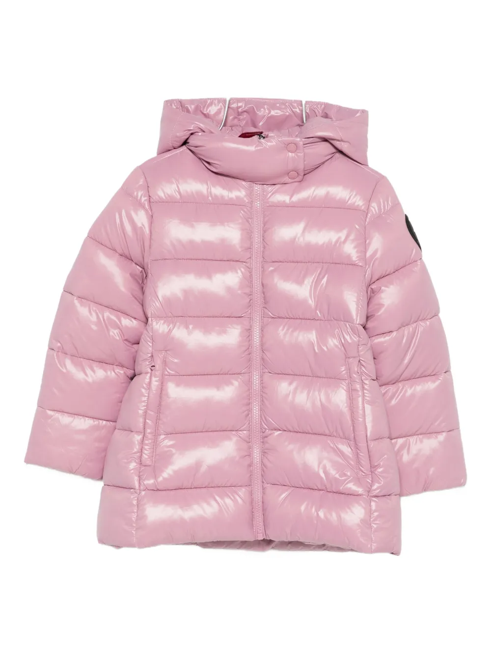 Save The Duck Hooded Padded Coat In Pink