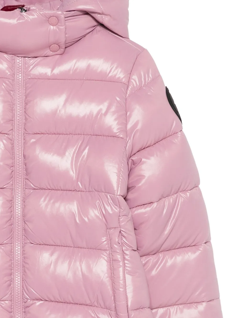 Save The Duck Hooded Padded Coat In Pink