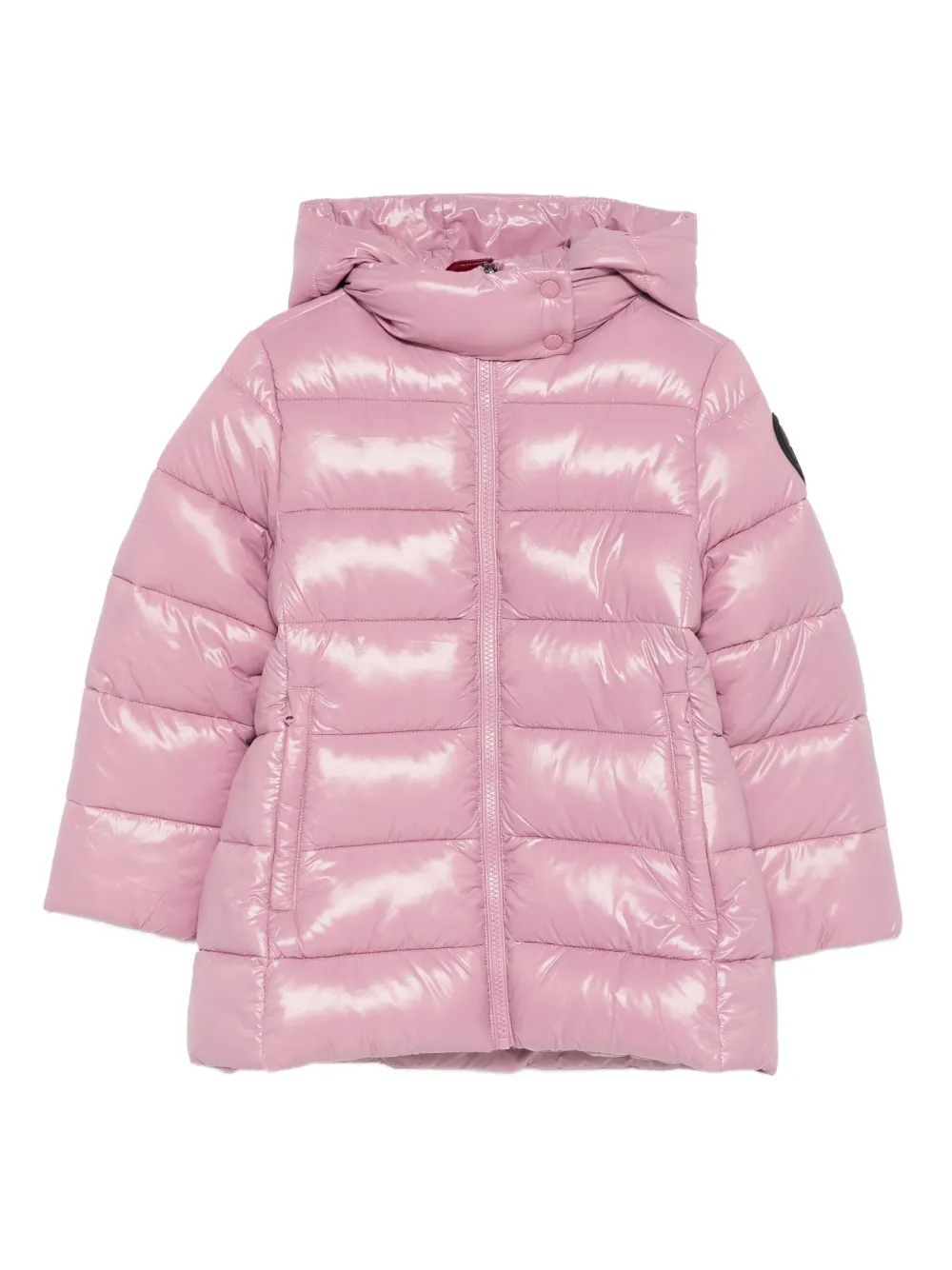 Save The Duck Kids hooded padded coat | Pink | Image 1