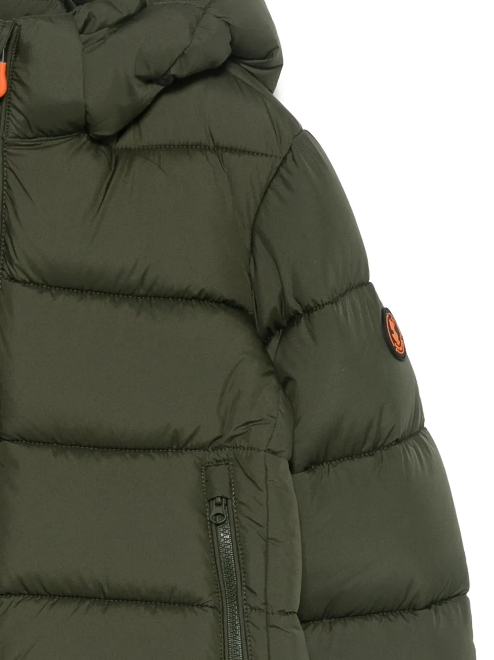 Save The Duck Hooded Padded Jacket In Green