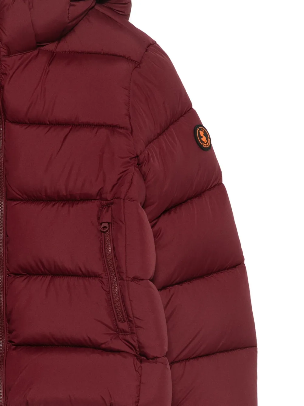 Save The Duck Hooded Jacket In Burgundy