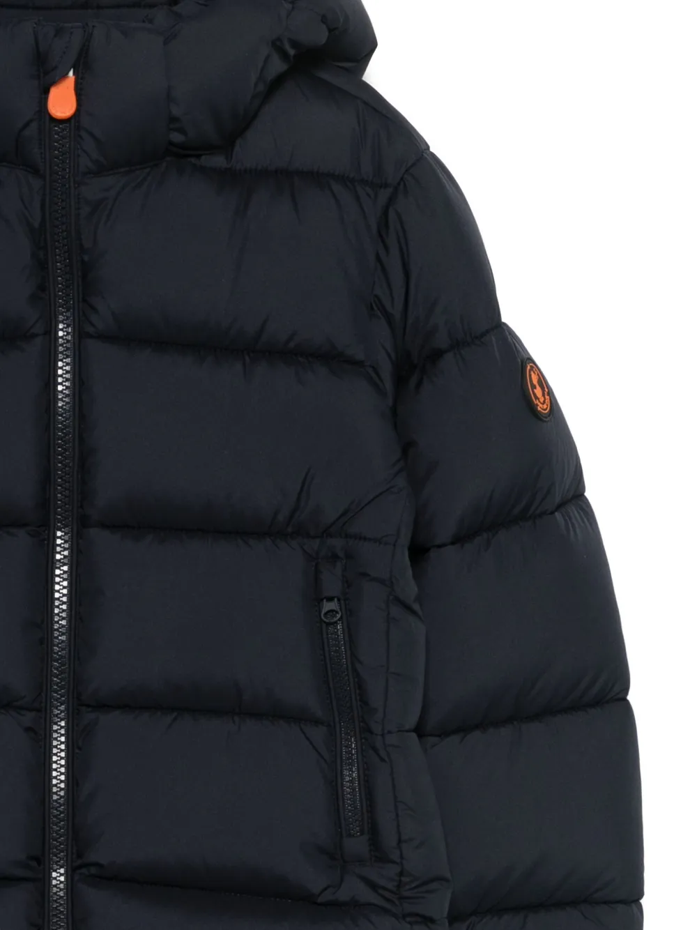 Save The Duck Hooded Padded Jacket In Blue