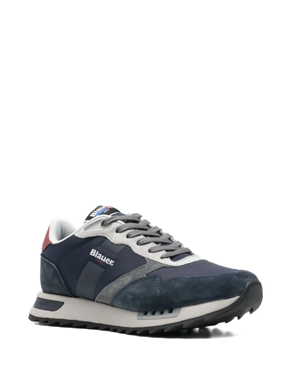 Blauer leather lace-up low-top sneakers Blauw