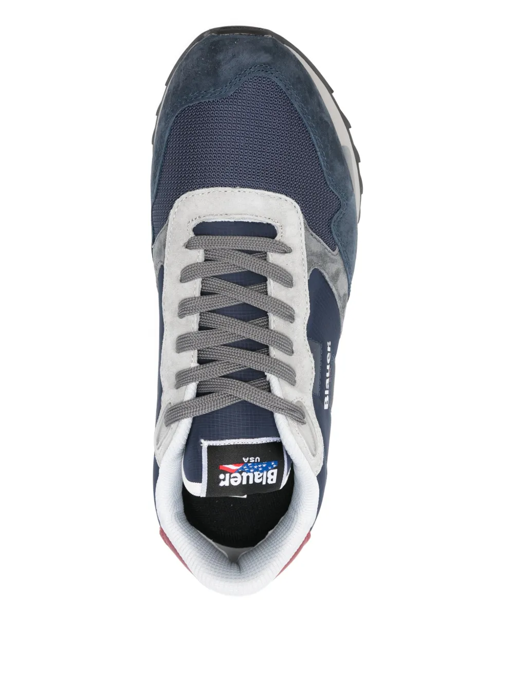 Blauer leather lace-up low-top sneakers Blauw