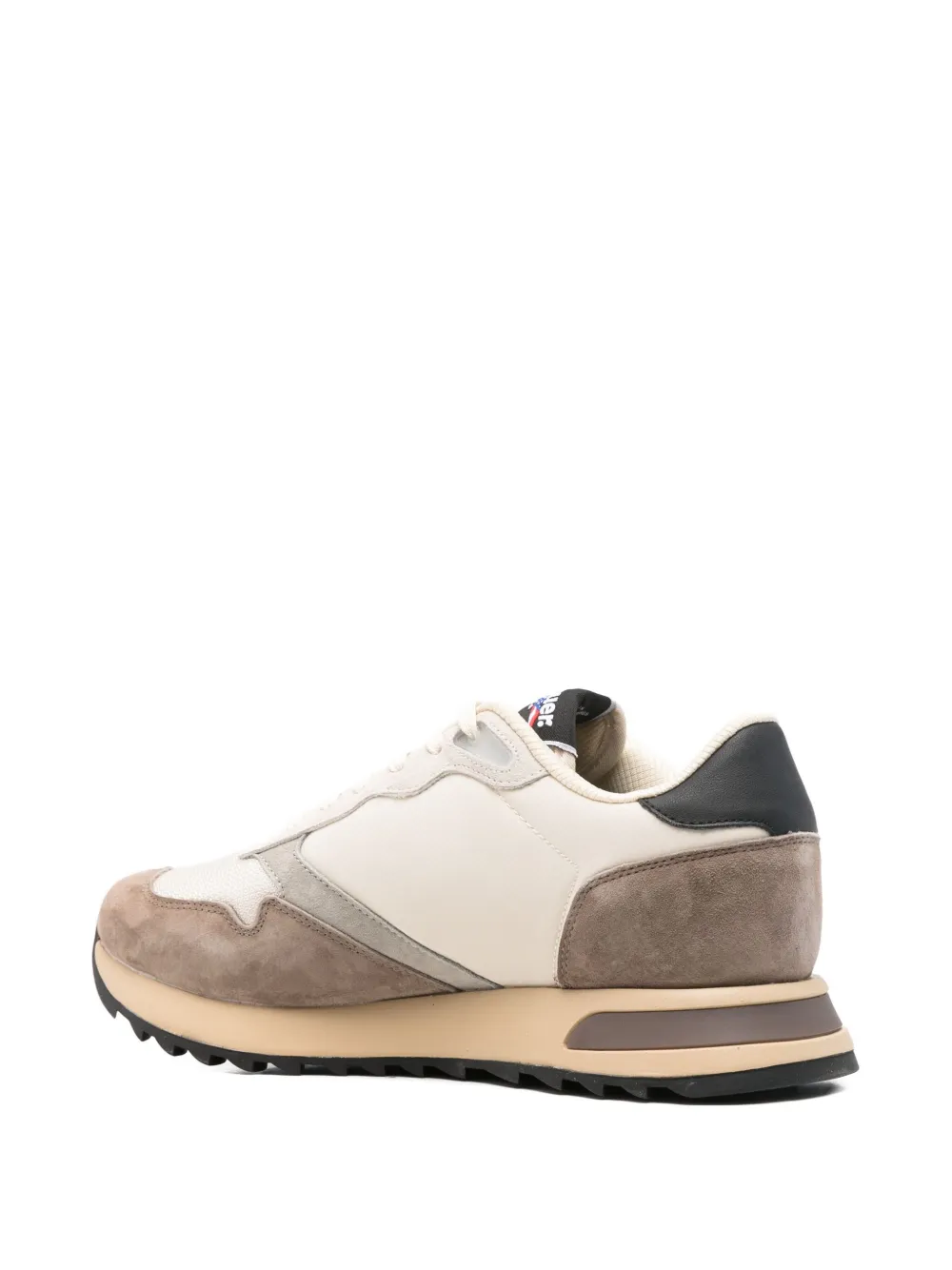 Blauer leather lace-up low-top sneakers Beige
